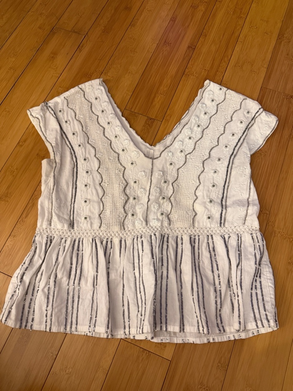 V-Neck Peplum Tank Top - Women